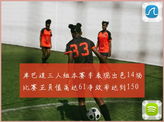 库巴追三人组本赛季表现出色14场比赛正负值高达61净效率达到150