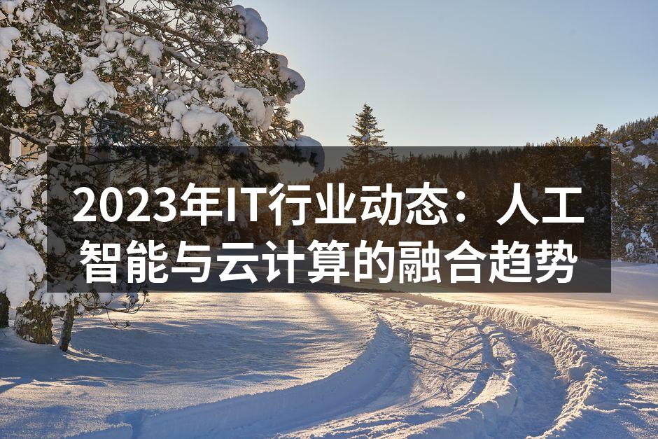 2023年IT行业动态：人工智能与云计算